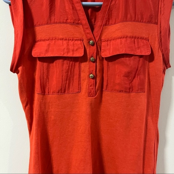 Banana Republic XS Petite Orange Short Sleeve Women - Picture 6 of 10